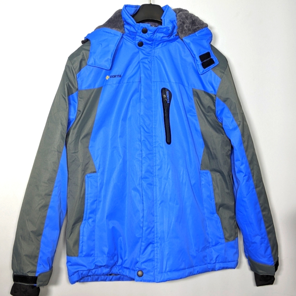 NEW Gemyse Mens Mountain Waterproof Ski Snow Jacket Sz Medium blue